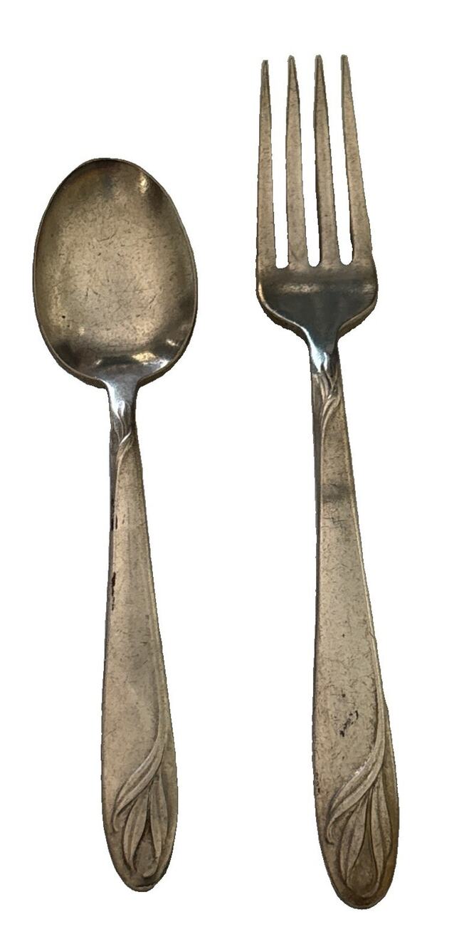 Dohrco Unique Fork Spoon Silver Plate US Hotel Flatware vintage